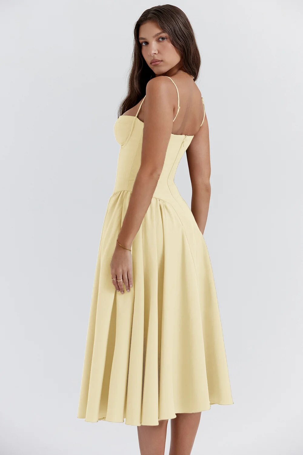 Calliope | Abito Midi con Bustier e Linea ad A