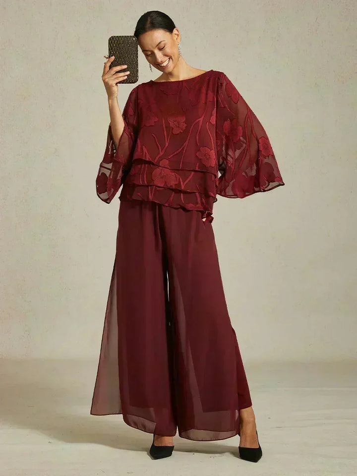 Blanchette | Chiffon Split Leg Pantaloni