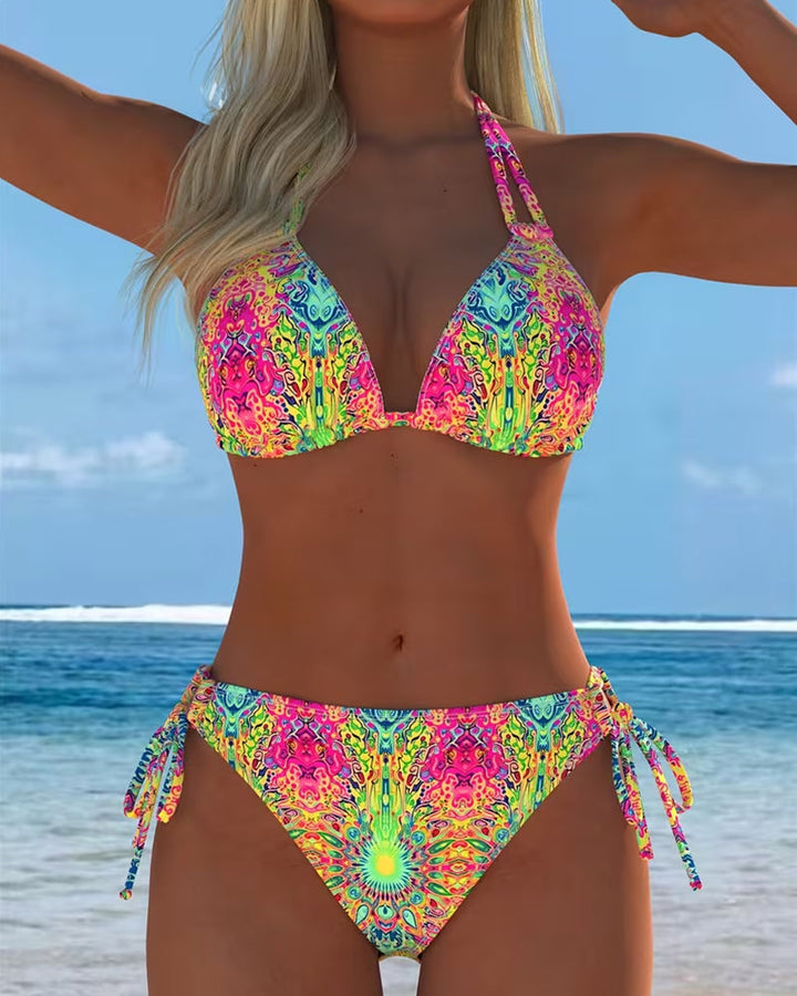 Mel | Colourful Halter-Stampa Bikini