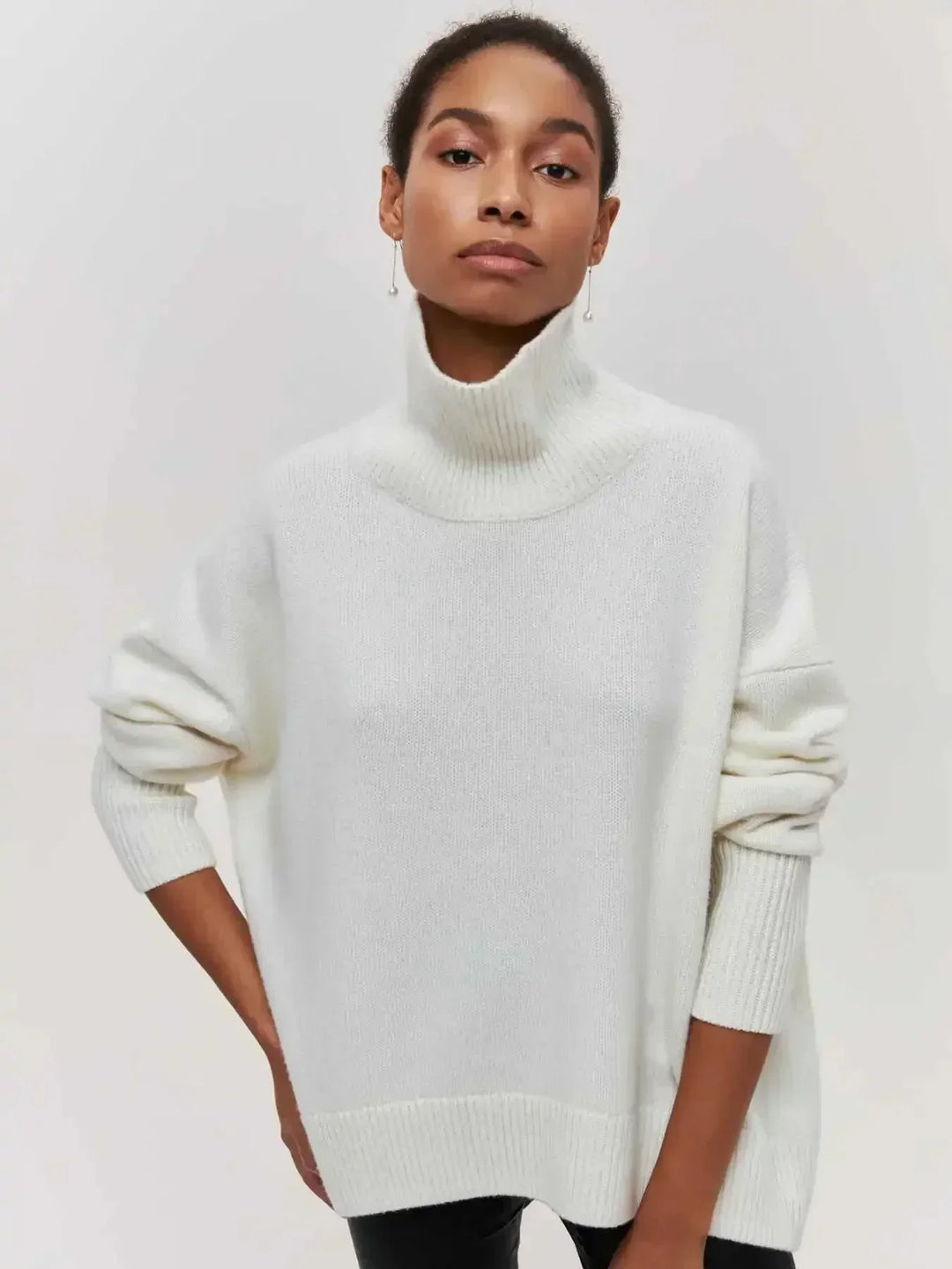Cittra | Oversize a Coste Turtleneck Maglione
