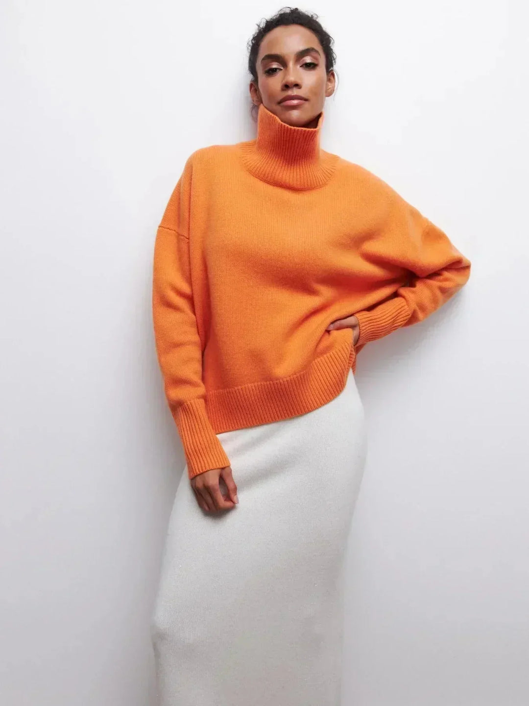 Cittra | Oversize a Coste Turtleneck Maglione