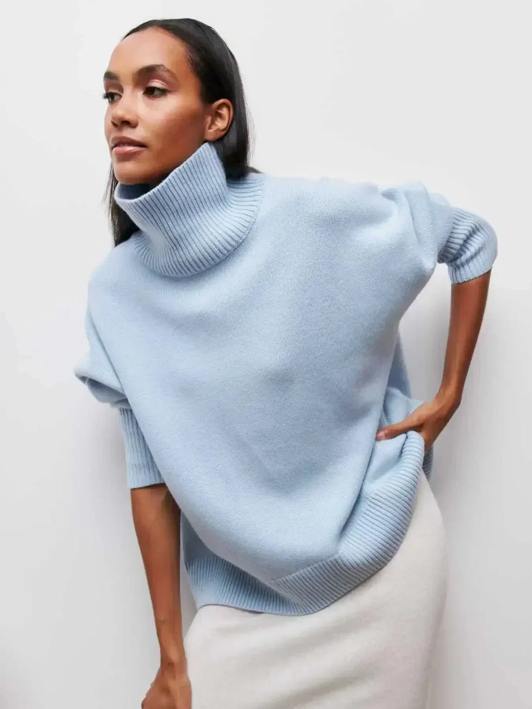 Cittra | Oversize a Coste Turtleneck Maglione