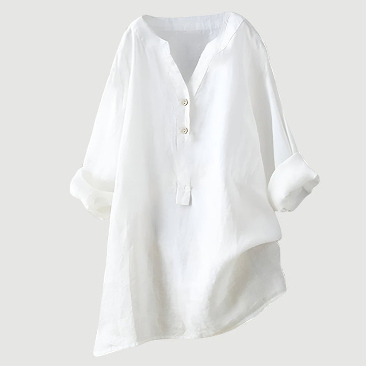 Jonquil | Rilassato Lino Henley Camicetta