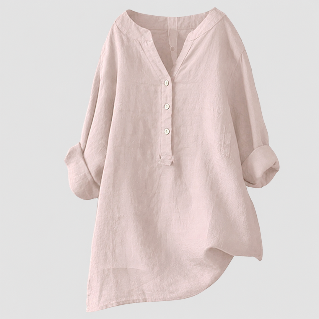 Jonquil | Rilassato Lino Henley Camicetta