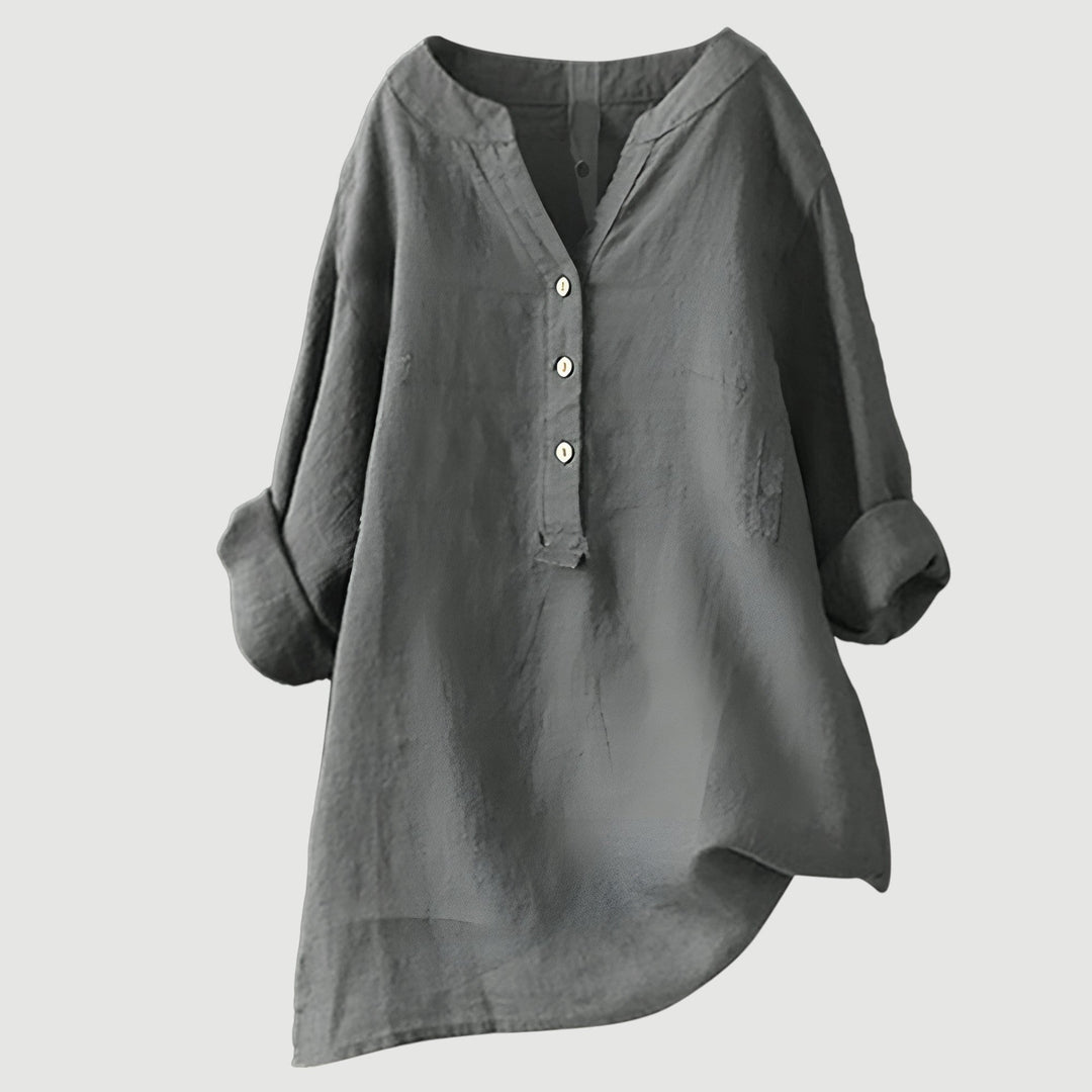 Jonquil | Rilassato Lino Henley Camicetta