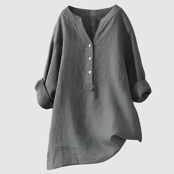 Jonquil | Rilassato Lino Henley Camicetta