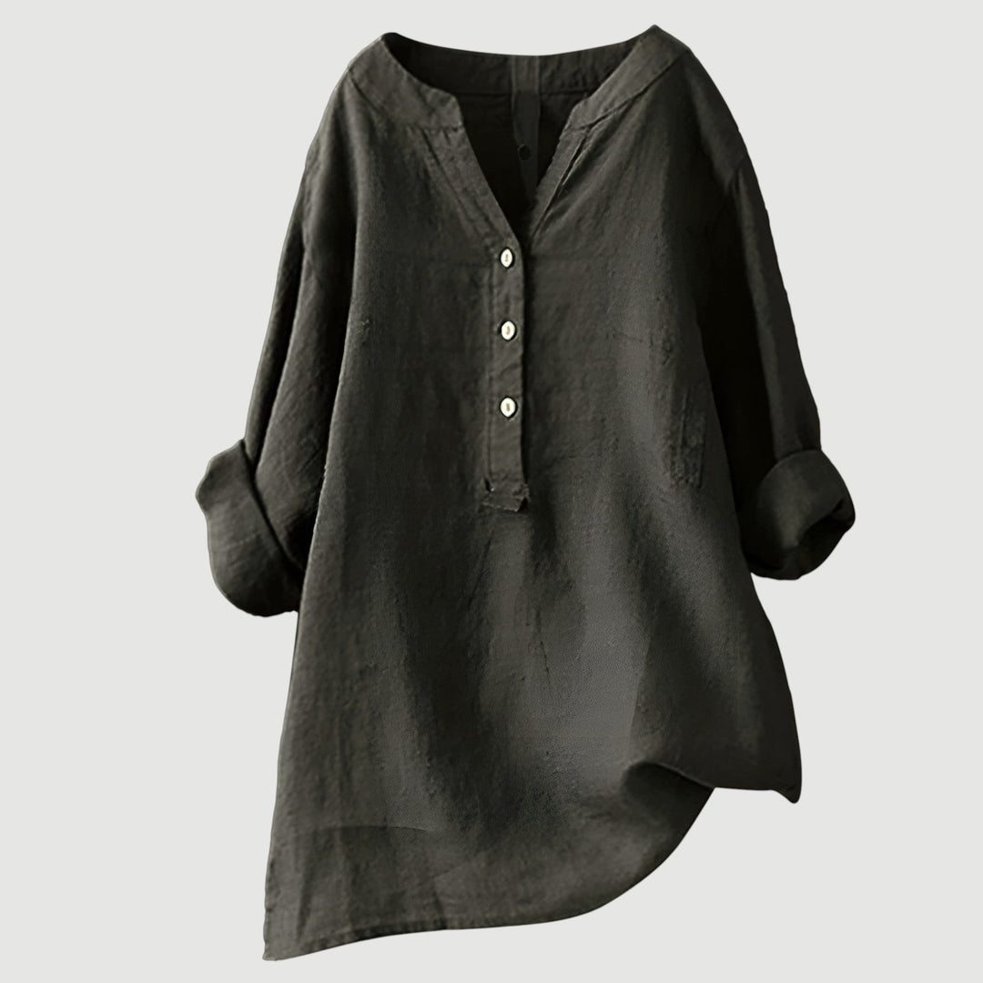 Jonquil | Rilassato Lino Henley Camicetta