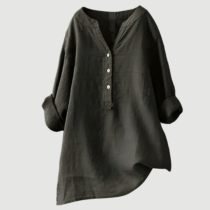 Jonquil | Rilassato Lino Henley Camicetta