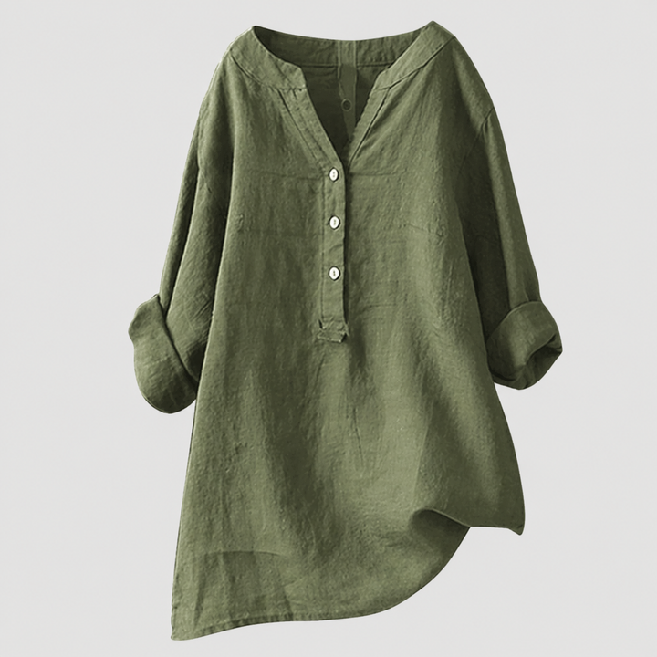 Jonquil | Rilassato Lino Henley Camicetta