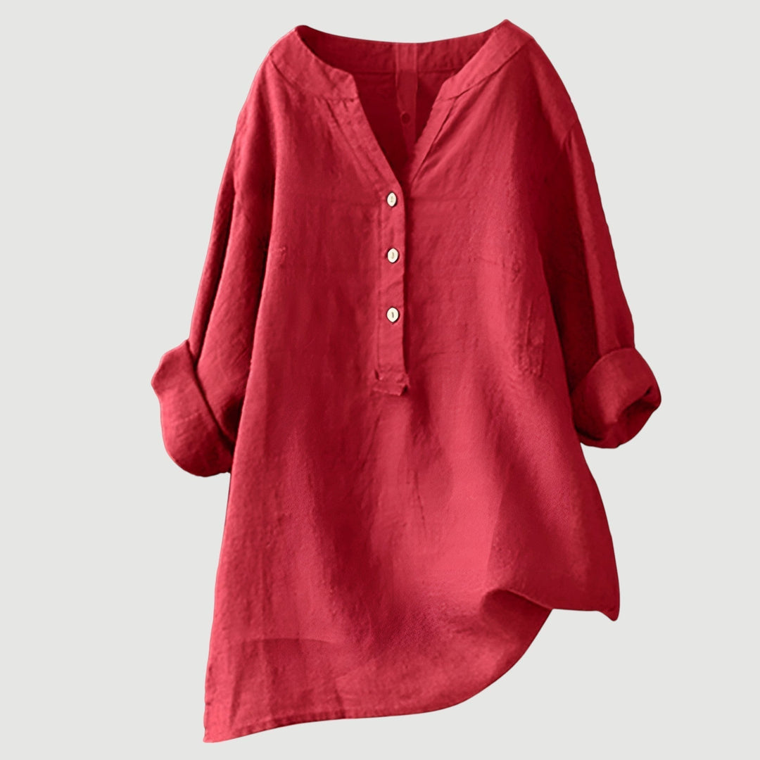 Jonquil | Rilassato Lino Henley Camicetta