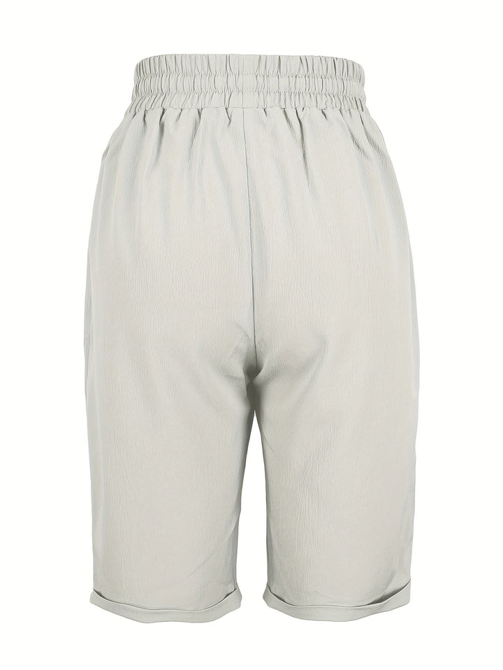 Lesley | Cropped Capri Pantaloni with Turn Up Cuffs