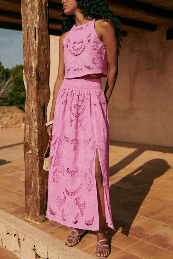 Moise | Rosa Pizzo Due Pezzi Completo