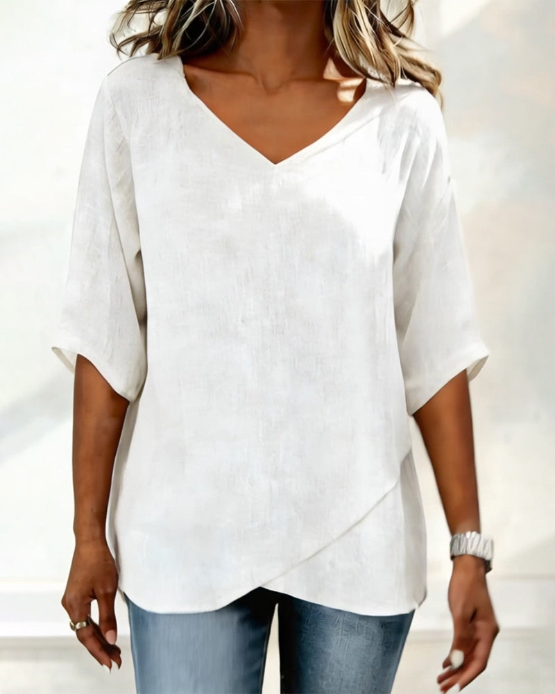 Donna | Irregular Scollo a V Top