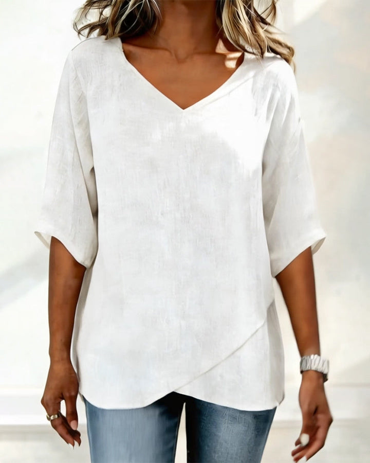 Donna | Irregular Scollo a V Top