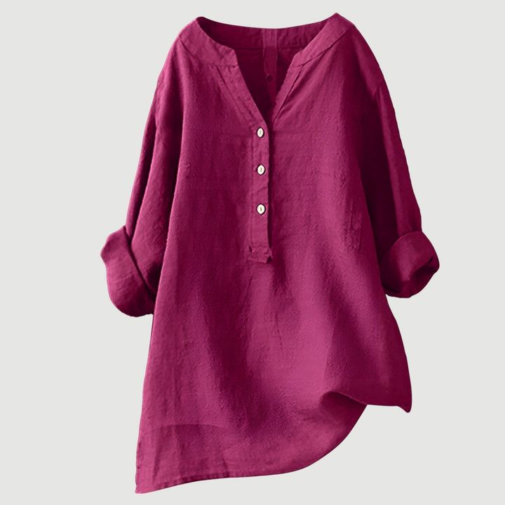 Jonquil | Rilassato Lino Henley Camicetta