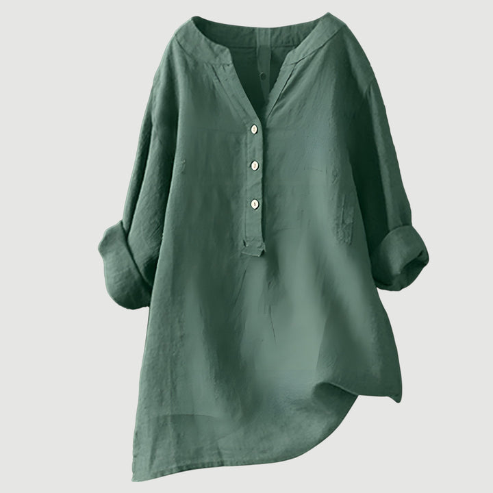 Jonquil | Rilassato Lino Henley Camicetta