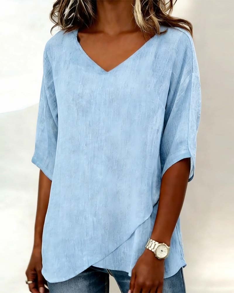 Donna | Irregular Scollo a V Top