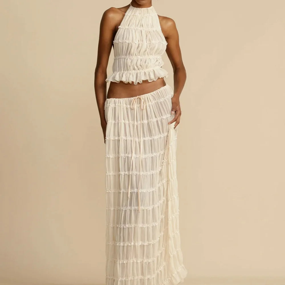 Isla | Completo Due Pezzi con Collo Halter e Lacci