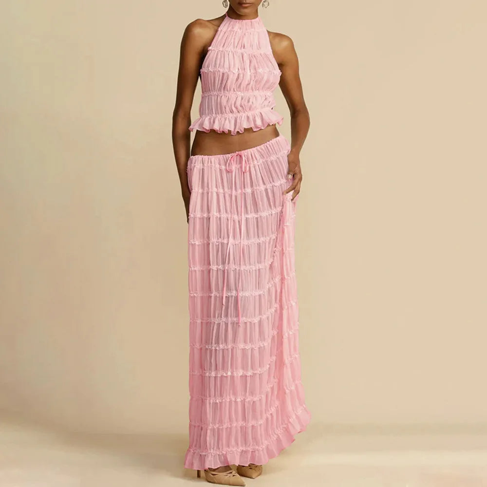 Isla | Completo Due Pezzi con Collo Halter e Lacci