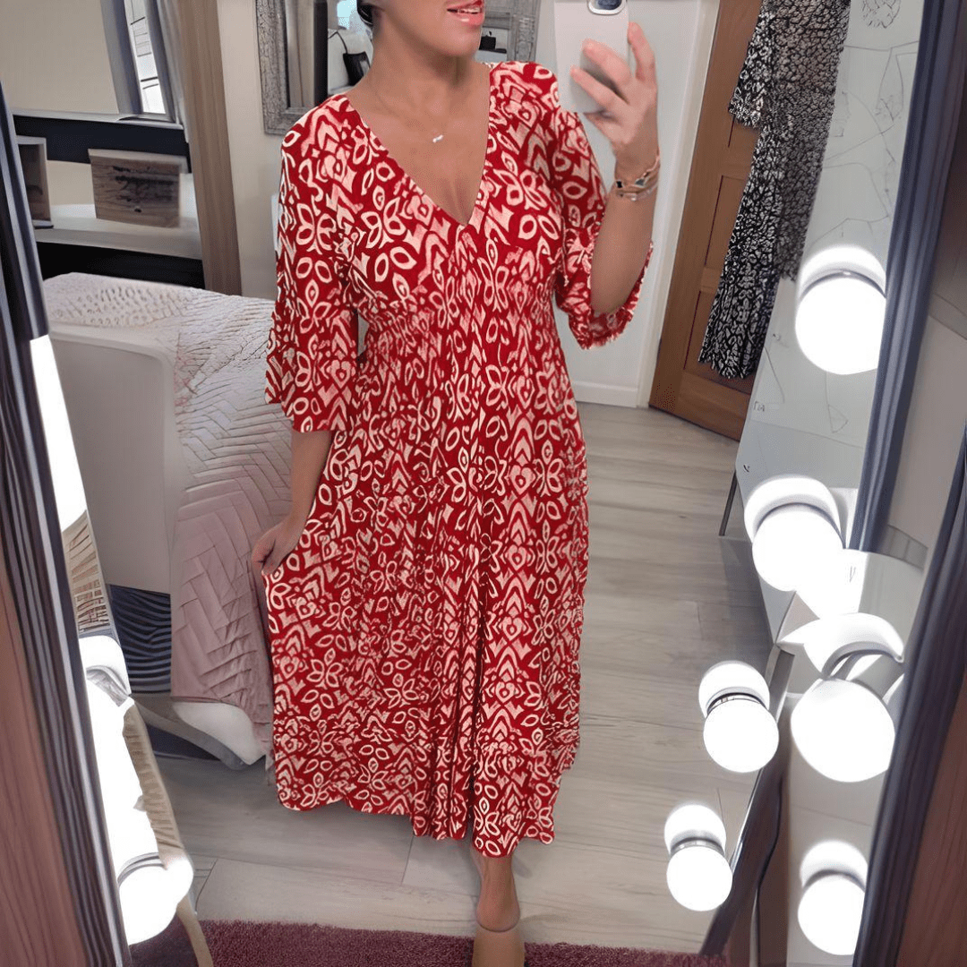 Amara | Abito Boho Chic Stampato
