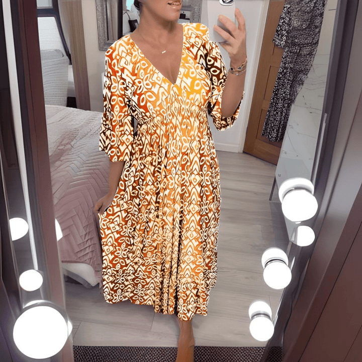 Amara | Abito Boho Chic Stampato