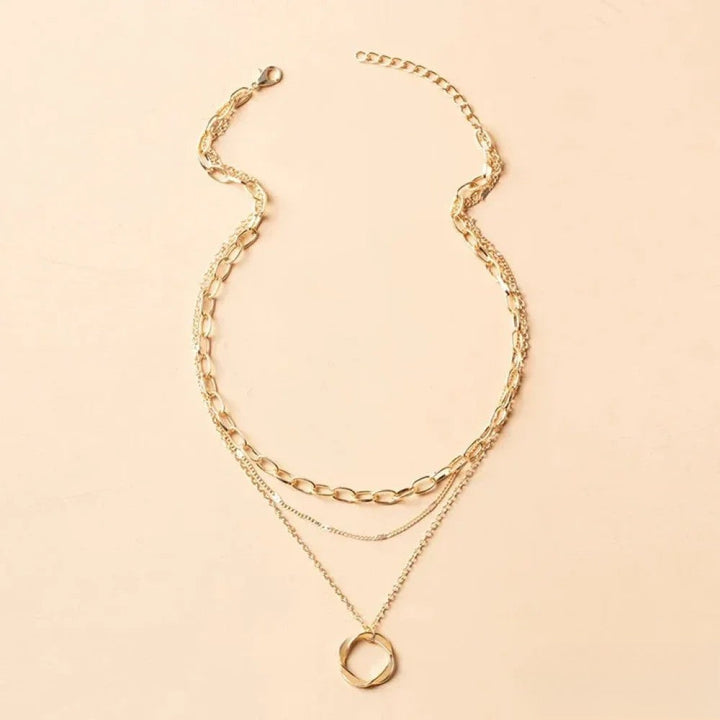 Retro Oro Layered Collana