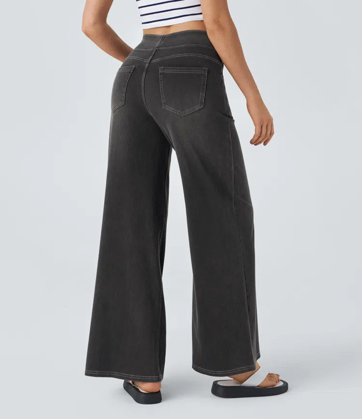 Tully | Elegante Gamba Larga Palazzo Pantaloni for Women