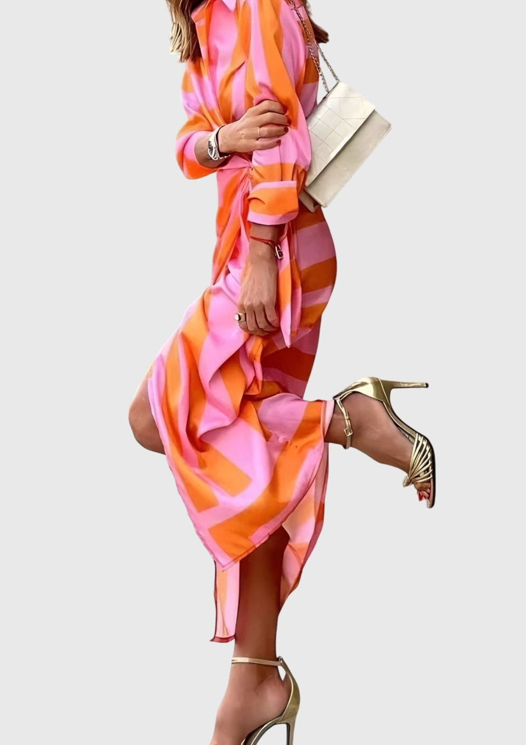 Everly | Elegante Wrap Abito With Stampa