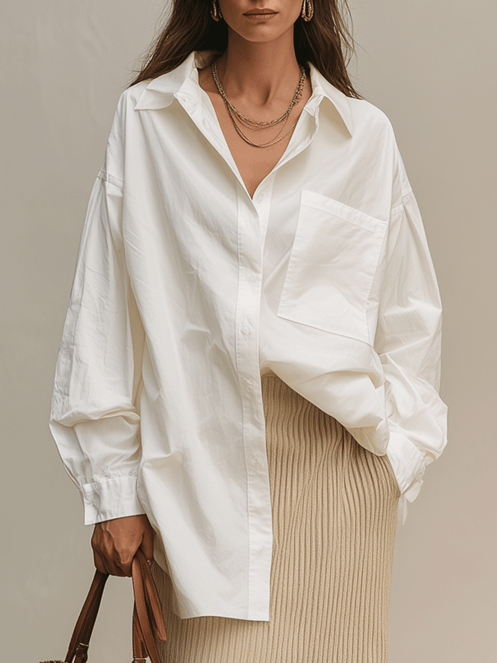 Uma | Bohémien Bianco Camicia & Morbido a Coste