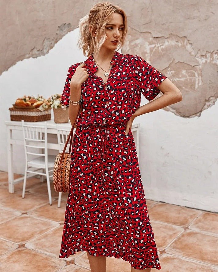 Edith | Sophisticated Flowing Scollo a V Abito
