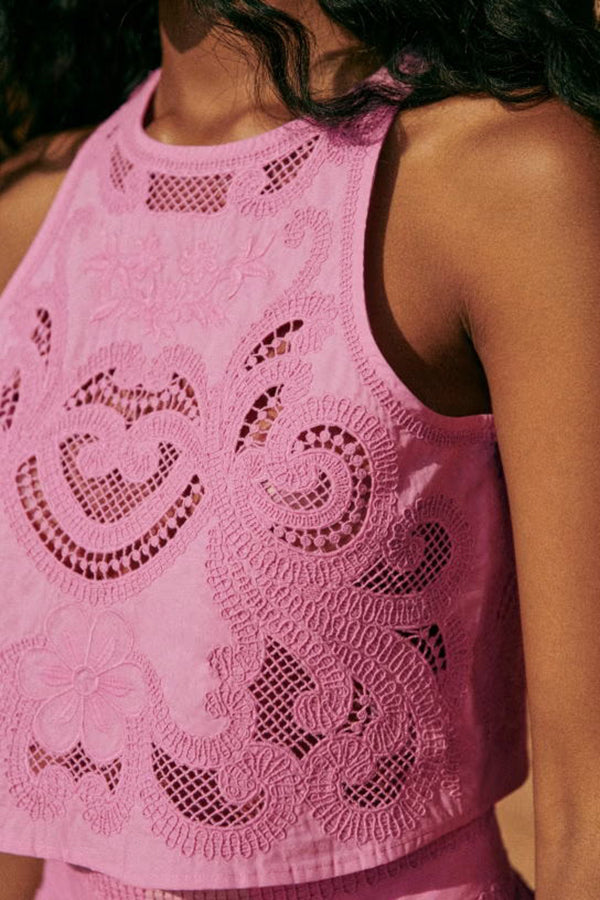 Moise | Rosa Pizzo Due Pezzi Completo
