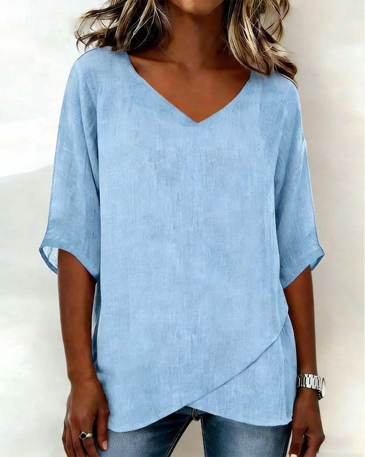 Donna | Irregular Scollo a V Top