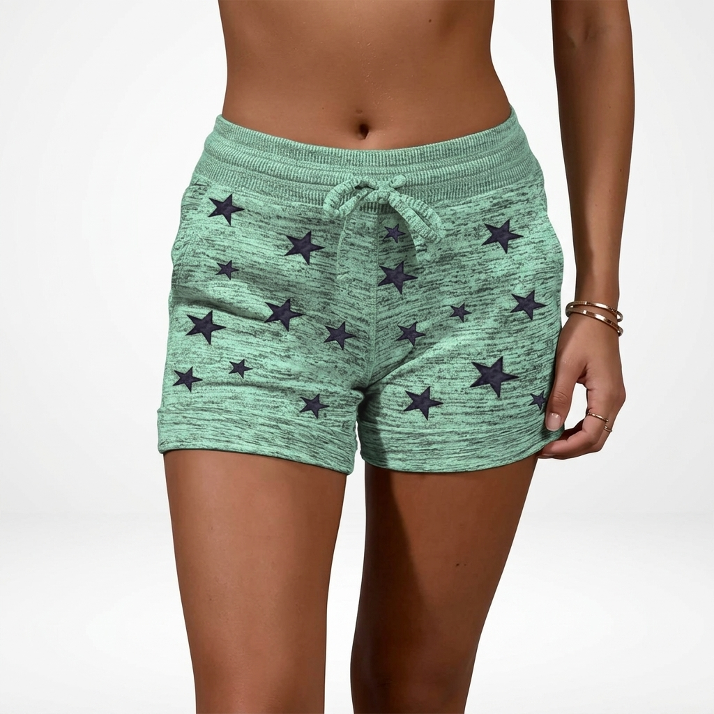Marlo | Easy Stampato Drawstring Shorts with Pockets
