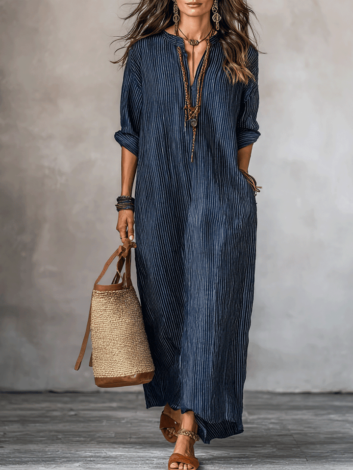 Opal | Indigo Comodo-Fit Maxi Abito