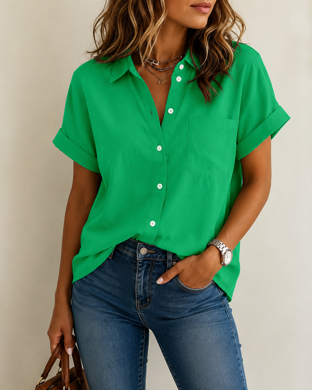Lucinda | Camp Collar Cotone Camicia
