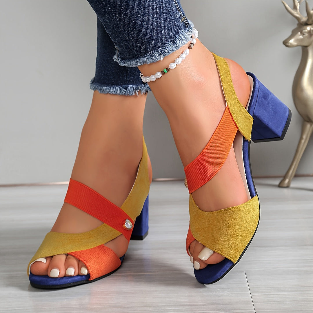 Colourful Cross-Strap Sandali