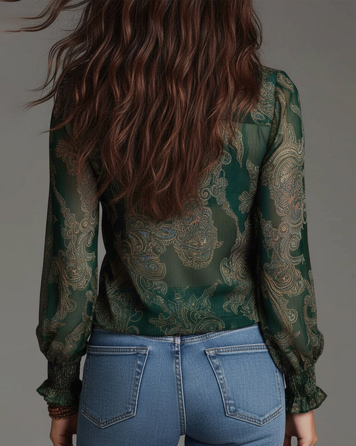 Demi | Zip Ruffled Retro Camicetta