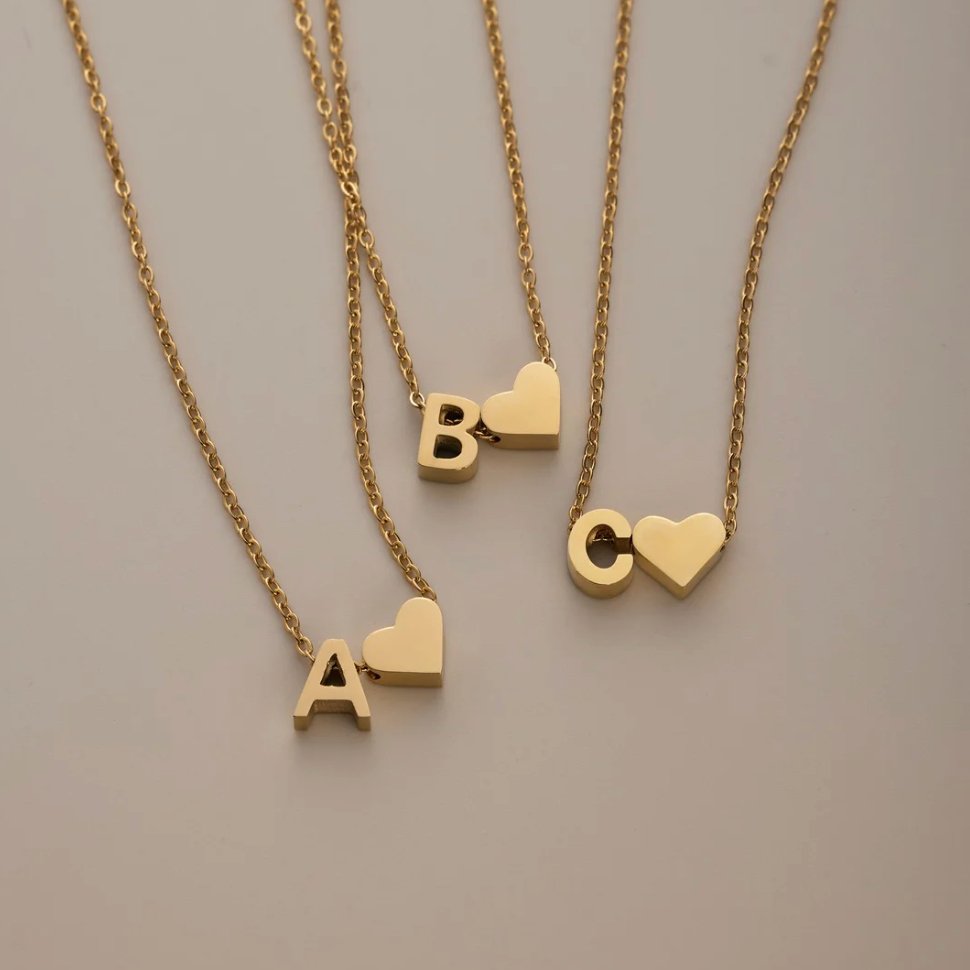 Collana Iniziale Intemporel con Ciondolo in Cuore