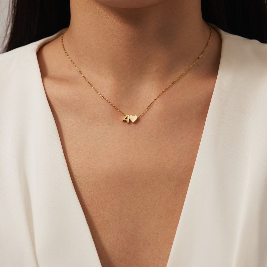 Collana Iniziale Intemporel con Ciondolo in Cuore