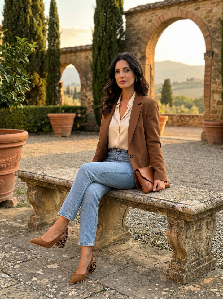 Toni | Refined Animal Stampa Slingback Tacchi