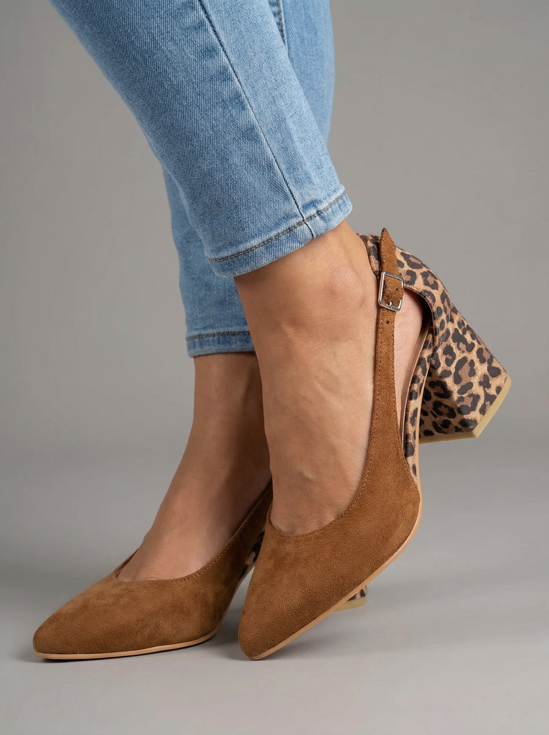 Toni | Refined Animal Stampa Slingback Tacchi