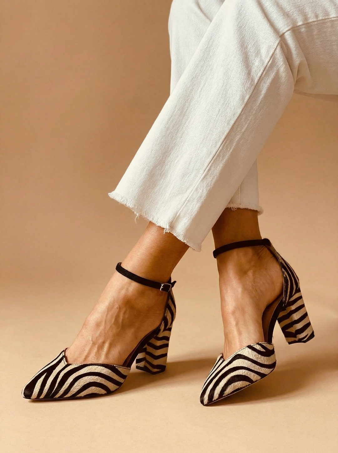Merle | Classico Animal Stampa Ankle Strap Court Scarpe