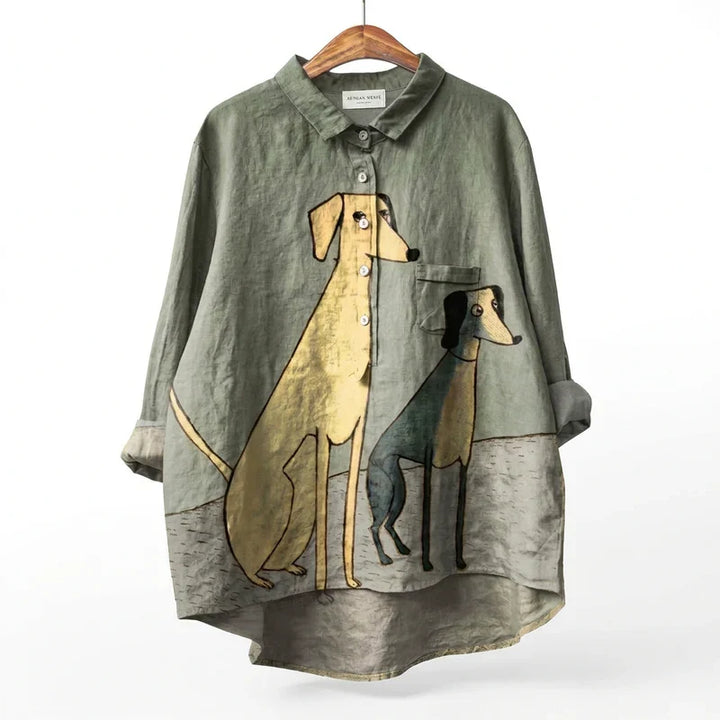 Candela | Oversize Dachshund Stampa Camicia