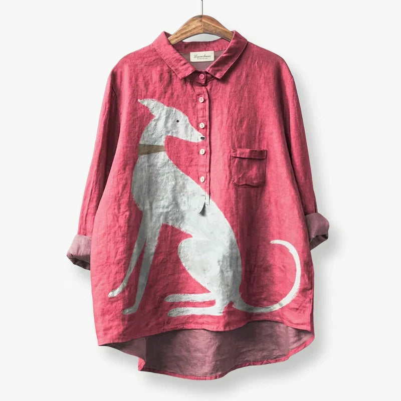 Candela | Oversize Dachshund Stampa Camicia