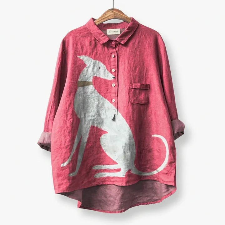 Candela | Oversize Dachshund Stampa Camicia