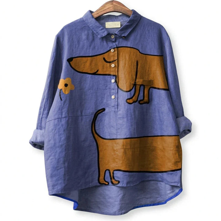 Candela | Oversize Dachshund Stampa Camicia