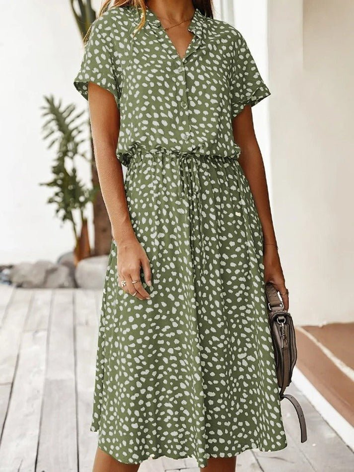 Edith | Sophisticated Flowing Scollo a V Abito