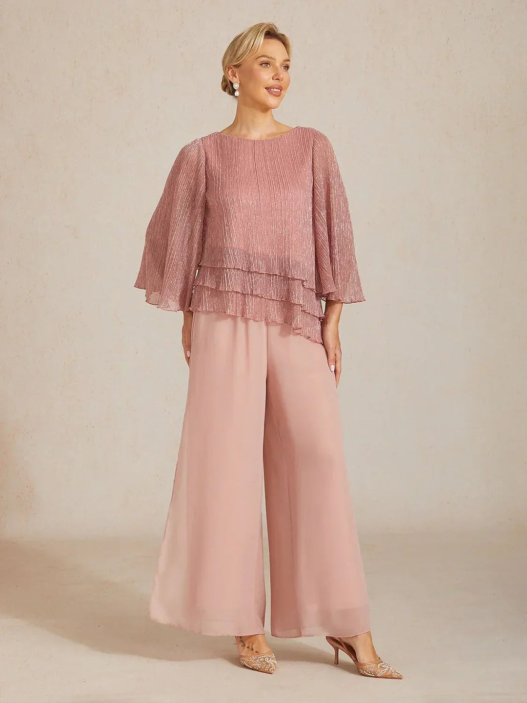Wedgeline | Chiffon Split Leg Pantaloni