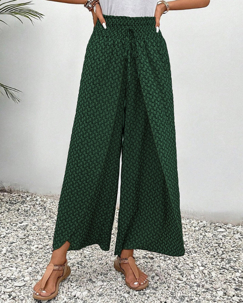 Eadie | Stampato Rilassato Gamba Larga Palazzo Pantaloni