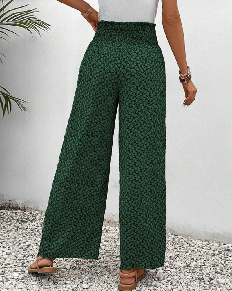 Eadie | Stampato Rilassato Gamba Larga Palazzo Pantaloni